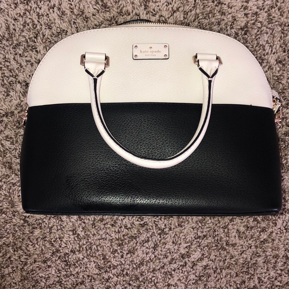 Kate Spade  B & W Medium Dome Satchel